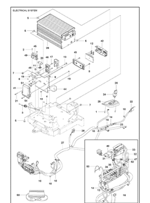 Part Location Diagram of 596022302 Husqvarna Control unit vcu