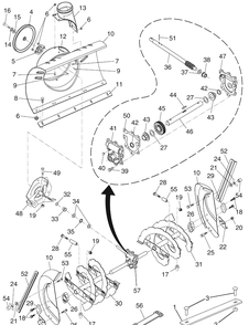 Repair Parts And Auger Housing / Impeller Assembly Diagram and Parts List for 1130SBEXP (96193001803)(2007-09) Husqvarna Snow Blower