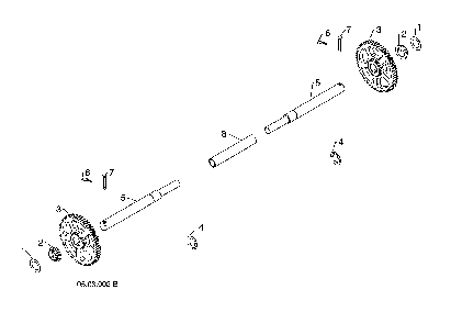 Axle shaft/gears Diagram and Parts List for 96193009705  Husqvarna Snow Blower