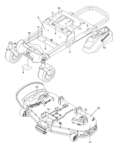 Decals Diagram and Parts List for Z248F (96795390300)(2018-10) Husqvarna Lawn Mower
