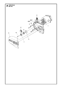 Motor Diagram and Parts List for K6500CHAIN 2015-03 Husqvarna Circular Saw