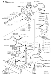 Steering Column Diagram and Parts List for PR15 2003-01 Husqvarna Lawn Mower