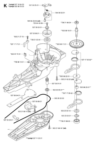 Gear Housing Diagram and Parts List for 325HD75X 20062300001 - 20081400000 Husqvarna Hedge Trimmer
