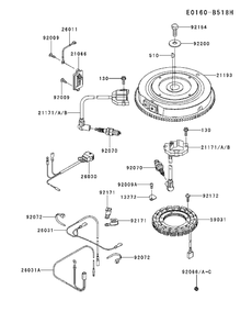 Electrical Diagram and Parts List for FR691V-DS15 2017-09 Husqvarna Engine