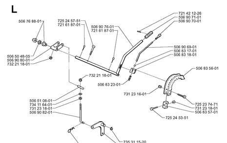 Controls 3 Diagram and Parts List for RIDER850 1998-03 Husqvarna Lawn Mower