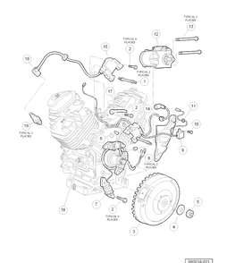 Part Location Diagram of 603001462 Husqvarna Stud, Engine