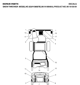 Part Location Diagram of 532406982 Husqvarna OperatorG¦s Manual