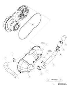 Part Location Diagram of 531300738 Husqvarna Kit, Sealed CVT Cover