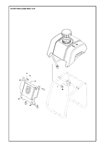 Water Tank And Nose Piece Diagram and Parts List for FS520 (FS 524)(2007-08) Husqvarna Circular Saw