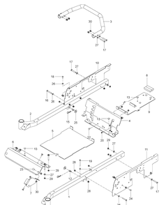 Frame Diagram and Parts List for RZ3016 (96661230104)(2015-04) Husqvarna Lawn Mower