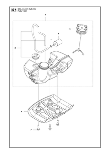 Fuel Tank Diagram and Parts List for 525RS 2018-02 Husqvarna Brush Cutter