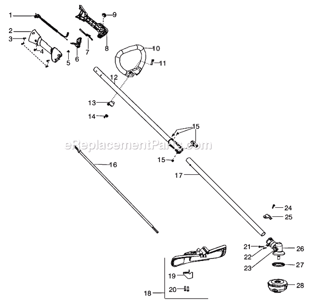 Page A Diagram and Parts List for 128LD9527119692010-06  Husqvarna Trimmer