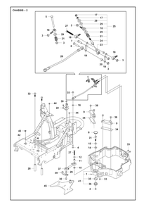 Chassis Diagram and Parts List for P524XREFI  Husqvarna Lawn Tractor