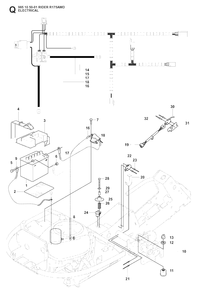 Electrical Diagram and Parts List for R175AWD (965105001)(2008-06) Husqvarna Lawn Tractor