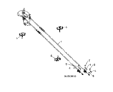 Rotator cable Diagram and Parts List for 96193009705  Husqvarna Snow Blower