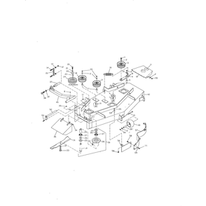 48" Deck Diagram and Parts List for ZTHQL4221A 968999172 Husqvarna Lawn Tractor