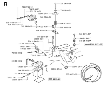 Part Location Diagram of 535405302 Husqvarna Wiring