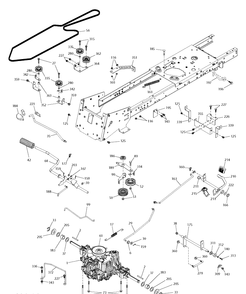 Drive Diagram and Parts List for TC238TX (96051019200)(2019-06) Husqvarna Lawn Tractor