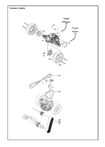Transaxle - Wheels Diagram and Parts List for FS520 (FS 524)(2007-08) Husqvarna Circular Saw
