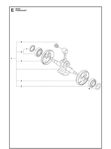 Crankshaft Diagram and Parts List for 562XP 2013-01 Husqvarna Chainsaw