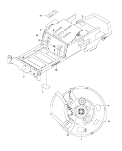 Decals Diagram and Parts List for RZ3016 (96661230104)(2015-04) Husqvarna Lawn Mower