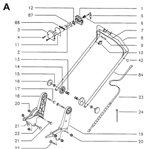 Handle And Controls 5 Diagram and Parts List for 47RC ROYAL Husqvarna Lawn Mower