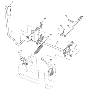 Mower Lift Diagram and Parts List for PB195H42LT (96042003600)(2007-08) Husqvarna Lawn Mower