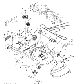 Mower Deck / Cutting Deck Diagram and Parts List for TS348XD (96041043700)(2019-08) Husqvarna Lawn Tractor