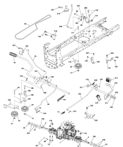 Drive Diagram and Parts List for YTH18K42 (96043025100)(2017-09) Husqvarna Lawn Tractor