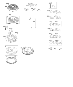 Flywheel, Controls Diagram and Parts List for 445677-2188-G5  Husqvarna Engine