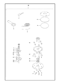 On Site Parts Diagram and Parts List for PG820 (0904-1 & Above)(2009-07) Husqvarna Sander Grinder