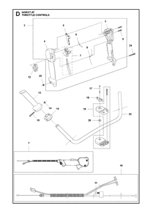 Part Location Diagram of 505433304 Husqvarna Handlebar
