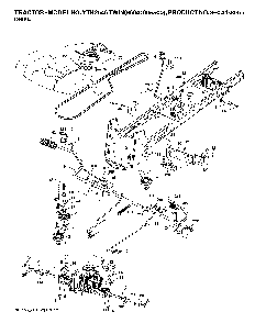 Drive Diagram and Parts List for YTH2546TWIN (96041005500, 960410055)(2007-04) Husqvarna Lawn Tractor