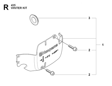 Winter Kit Diagram and Parts List for 435 20081800001-20090400000 Husqvarna Chainsaw