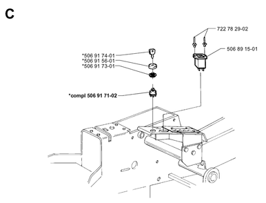Electrical Diagram and Parts List for PF18 2000-03 Husqvarna Lawn Tractor