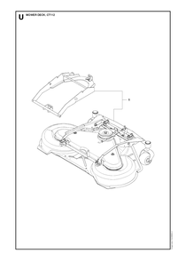 44-Inch/112cm Cutting Deck 2 Diagram and Parts List for PF21AWD (965192501)(2011-03) Husqvarna Lawn Tractor