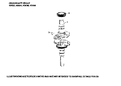 Crankshaft Diagram and Parts List for LT1597-96041039300  Husqvarna Lawn Tractor
