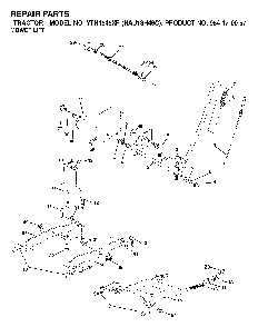 Mower Lift / Deck Lift Diagram and Parts List for YTH1848XP (HAU18H48C, 954170057)(2003-01) Husqvarna Lawn Tractor