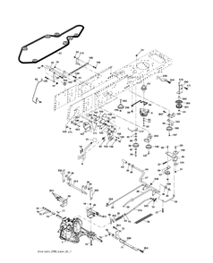 Drive Diagram and Parts List for CTH150 (96061018100)(2007-04) Husqvarna Lawn Tractor