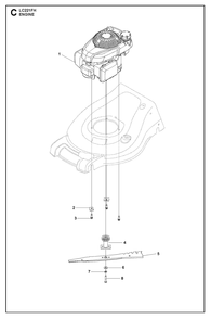 Engine Diagram and Parts List for L221FH  Husqvarna Lawn Mower