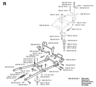 Frame Diagram and Parts List for PF18 2003-02 Husqvarna Lawn Tractor