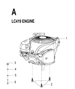 Engine Diagram and Parts List for LC419 2019-04 Husqvarna Lawn Mower