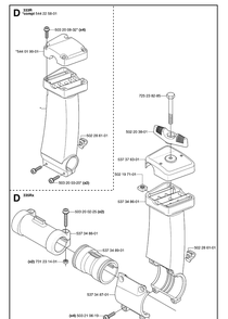 Tower Diagram and Parts List for 335LS 20070100001-Current Husqvarna Edger