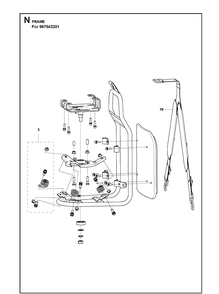 Frame Diagram and Parts List for 131RB  Husqvarna Edger