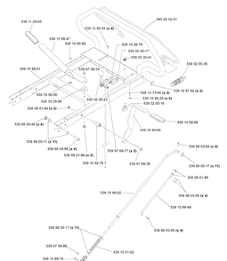 Upper Handle Bar Diagram and Parts List for SG13 (968999239)(2009-02) Husqvarna Stump Grinder