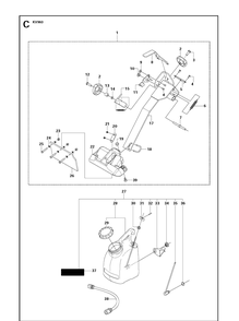 Water Tank Diagram and Parts List for KV960 2008-02 Husqvarna Lawn Tractor Accessories