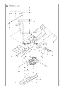 Transmission 2 Diagram and Parts List for PF21AWD (965192501)(2011-03) Husqvarna Lawn Tractor