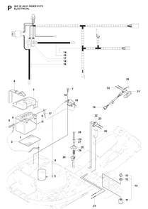 Electrical Diagram and Parts List for RIDER175 (965104901)(2007-01) Husqvarna Lawn Mower