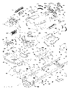 Chassis And Enclosures Diagram and Parts List for YTH150TWIN (96041002203)(2009-01) Husqvarna Lawn Tractor