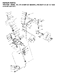 Steering Diagram and Parts List for GTH2248XP (GTH2248 XPA, 954567888)(2002-01) Husqvarna Lawn Tractor